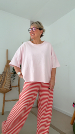 Mona roze korte mouw