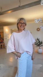 Mona roze korte mouw