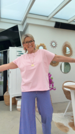 Anja roze korte mouw