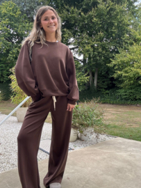 Evi broek bruin (huispakken stof)