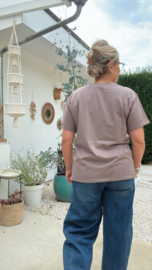 Lyse taupe ronde hals