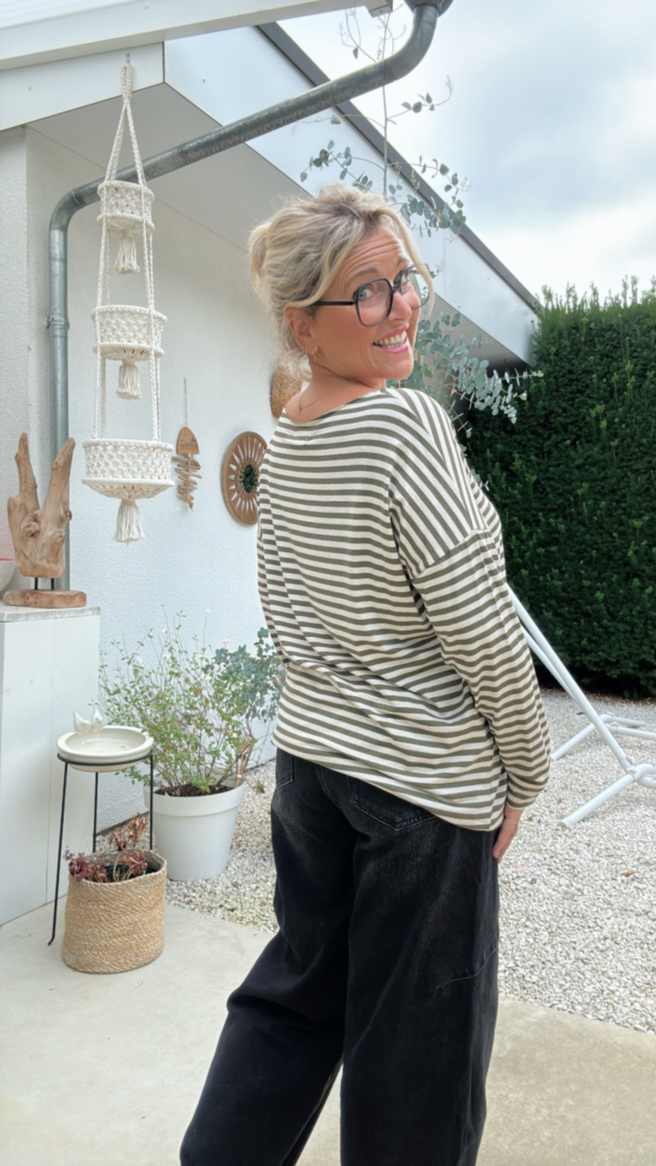 Anja kaki/ecru