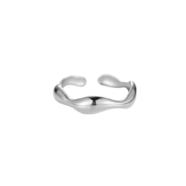 Silver Wave Stainless Steel Rings