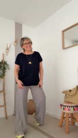 Anja donkerblauw korte mouw