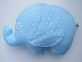 Olifant knuffel mintgroen kleine stippen wit