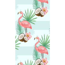 Kinder strandlaken flamingo kokosnoot 150x70