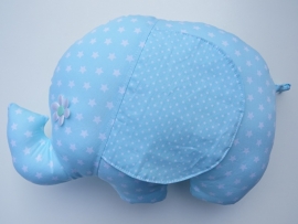 Olifant knuffel mintgroen kleine sterren wit