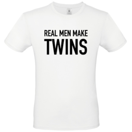 T-shirt Real men make twins