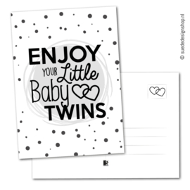 Kaart - Enjoy your little baby twins