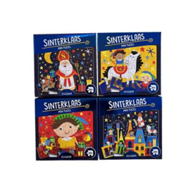 Sinterklaas mini puzzel 15x18cm 24stukjes  set van 4