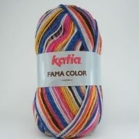 Katia - Fama Color - kleur 124 ROZE/BLAUW/GEEL