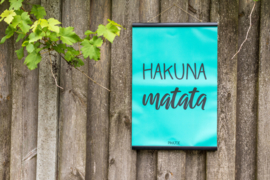 Tuinposter - Hakuna Matata - Klein (40x60cm) - met klemmen