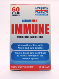 AllicinMax™ Immune 60 gélules avec vit C, zinc, bêta-glucane