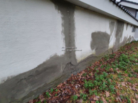 schade aan stucwerk door spatwater