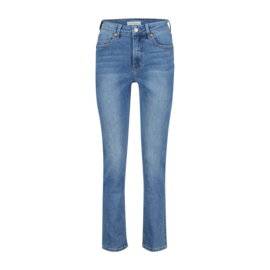 Mara denim jeans high rise stone used, Red button