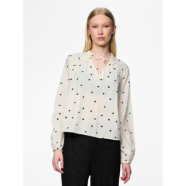 Nine v-neck blouse met hartjes, Pieces