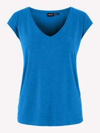 Kamala t-shirt met v-hals french blue, Pieces