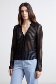 Mesh blouse met lange mouwen 30445, 24 Colours