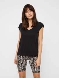 Kamala t-shirt met v-hals zwart, Pieces