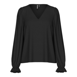Tifanny v-hals blouse zwart, Pieces