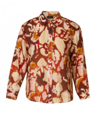 Rhona blouse beige multi color maroon 5182, Yest