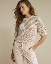 Top Jolene melange, multi raspberry SRB4533 Red button
