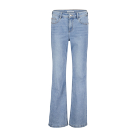 Colette 5-pocket jeans highrise bleach, Red button