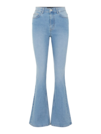 Peggy flared jeans light blue denim, Pieces