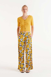 Broek met gele bloemenprint 51C/41021 Compañia Fantastica