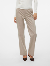 Maya goody straight tailor pant linnen look silver mink melange