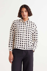 Blouse met een hartjes print   51C/11029 Compañia Fantastica