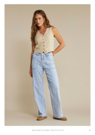 SRB4563 Colette Utility jeans, Red button