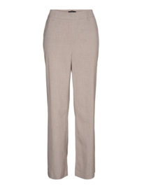 Maya goody straight tailor pant linnen look silver mink melange