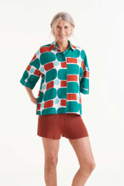 Blouse met grafische print   51C/12010, Compañia Fantastica