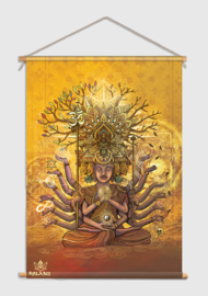 From samsara to nirvana Textile poster