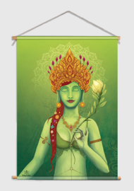 Green tara Textile poster