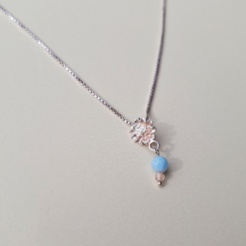 Felicia - Larimar en rozenkwarts ketting