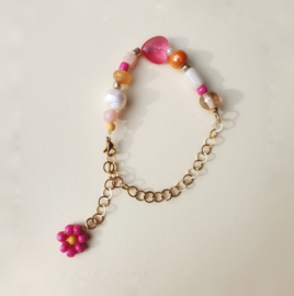 Zora - aventurijn, agaat, parel armband