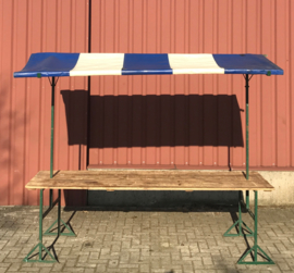 Marktkraam blauw 2,5 meter huren