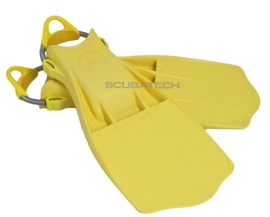 Tecline Rubber Fins Jetstream with SS spring straps Yellow