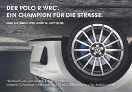 Polo R WRC rallye champion, A6-size postcard, German, 2014