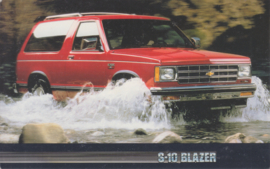 Chevy S-10 Blazer, US postcard, standard size, 1987