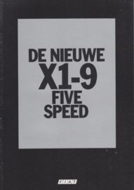 X 1-9 Five Speed brochure, 16 pages, 2/1979, Dutch language, Belgium