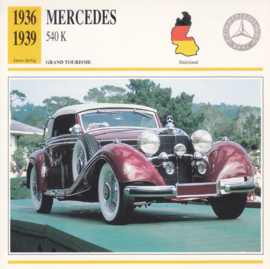Mercedes 540 K card, German language, D6 067 01-19