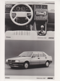 Fiat Croma dashboard & exterior, press photo, Italy, 9/1987