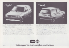 Polo 3-door Comfort & Smash folder, 4 pages,  A4-size, Dutch language, 2/1983