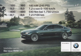 BMW 730d, fact card, 21x15 cm, Germany, c2008