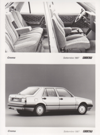 Fiat Croma interior & exterior, press photo, Italy, 9/1987