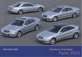 Mercedes-Benz AMG models, A6-size postcard, Paris 2002