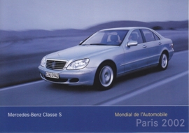 Mercedes-Benz S-Class Sedan, A6-size postcard, Paris 2002